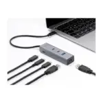 USB laidas ar adapteris Delock 4 Port USB 5 Gbps Hub mit USB Type-C Stecker zu 2 x USB Typ-A Buchse + 2 x (64378), vaizdas 3