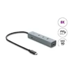 USB laidas ar adapteris Delock 5 Port USB Type-C 10 Gbps Hub mit 8K Videoausgang und PD 3.0 100 Watt (64379), vaizdas 2