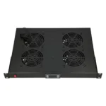 Extralink 19” RACK MOUNT FAN PANEL (4 FANS) WITH THERMOSTAT