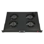 Extralink 19” RACK MOUNT FAN PANEL (4 FANS) WITH THERMOSTAT
