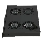 Extralink 19” RACK MOUNT FAN PANEL (4 FANS) WITH THERMOSTAT