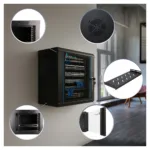 Extralink LITE 12U 530X400 WALL-MOUNTED RACKMOUNT CABINET BLACK