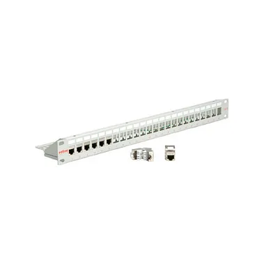 ROLINE Cat. 6 19"-Keystone Patch Panel STP, light grey Šviestuvas ROLINE Cat. 6 19"-Keystone Patch Panel STP (26.11.0359), šviesiai pilkos spalvos