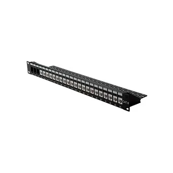 ROLINE Cat.6 19"-Keystone Patch Panel, black Tinklo kabelis ROLINE Cat.6 19"-Keystone Patch Panel (26.11.0357), juodos spalvos