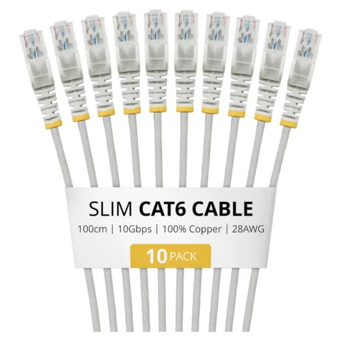StarTech.com N6PAT100CMGRS10PK networking cable