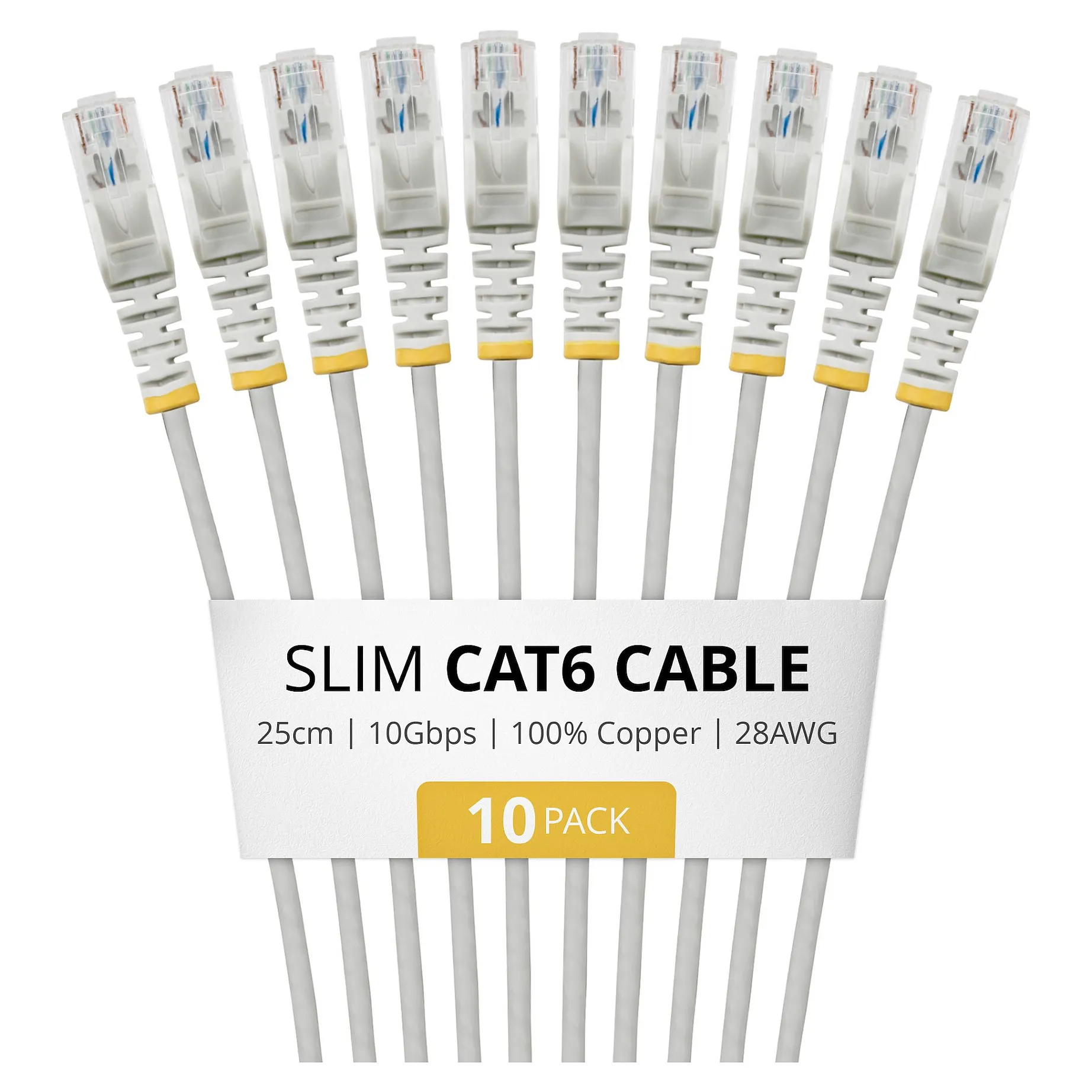 StarTech.com N6PAT25CMGRS10PK networking cable Tinklo kabelis StarTech.com N6PAT25CMGRS10PK