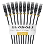 StarTech.com N6PAT100CMBKS10PK networking cable