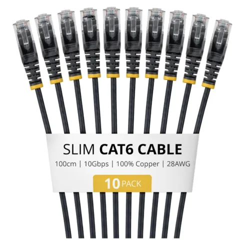 StarTech.com N6PAT100CMBKS10PK networking cable