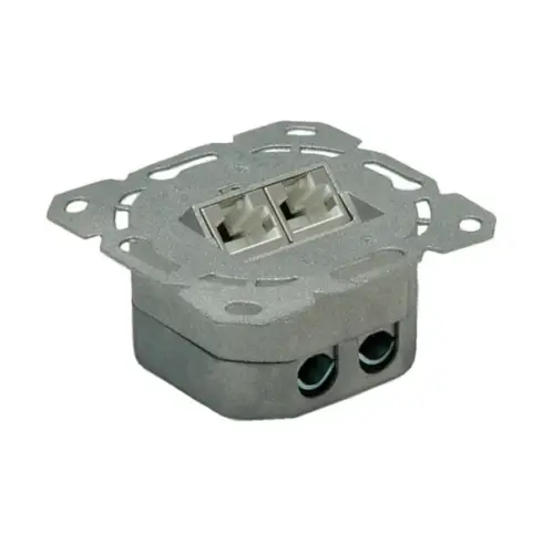 Laidas ar adapteris Value Kat.6A Class EA Dose 2x STP Unterputz senkrecht (25.99.8491), baltos spalvos
