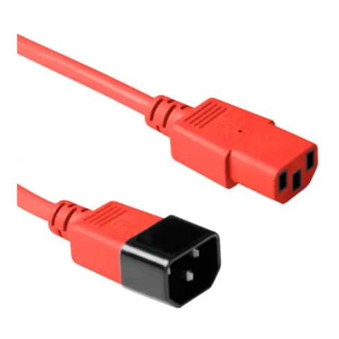 Maitinimo laidas ACT Powercord C13 - C14 red 5 m (AK5429)