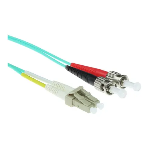 Tinklo kabelis ACT 1 meter LSZH Multimode 50/125 OM3 fiber patch cable duplex with LC and ST connectors (RL7601)