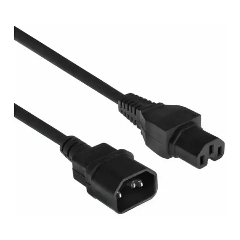 Maitinimo laidas ACT Powercord C14 - C15 black 3 m (AK5339)