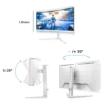 Monitorius 86,4 cm (34") 3440 x 1440 Pixel Philips 34M2C5601QA/00 21:9 Fast VA HDR Height VESA Speaker, vaizdas 3