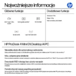 Stacionarus kompiuteris HP ProDesk 4 Mini G1i CU5 225T/16GB/512SSD/W11 Pro QWERTY (BY7D0ET#AKD), vaizdas 3