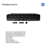 Stacionarus kompiuteris HP ProDesk 4 Mini G1i CU5 225T/16GB/512SSD/W11 Pro QWERTY (BY7D0ET#AKD), vaizdas 4