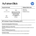 HP ProDesk 4 Tower G1i CU7 265/32GB/512SSD/W11 Pro 1J Gar (DE)