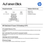 Stacionarus kompiuteris HP EliteDesk 8 Tower G1i CU5 235/16GB/512SSD/W11 Pro (E5MJ1ET#ABD), vaizdas 5