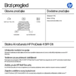 Stacionarus kompiuteris HP ProDesk 4 SFF G1i CU7 265/16GB/1TBSSD/W11 Pro QWERTY (9H7U7ET#AKD), vaizdas 3