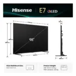 Televizorius 2,49 m (98") 3840 x 2160 Pixel Hisense Germany GmbH 98E7Q 16:9 4K Ultra HD QLED 8 ms SmartTV HDMI, vaizdas 5