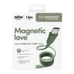 Apsauginis stiklas PanzerGlass empower Magnetic 240W USB-C to USB-C 1.5m sage (EM59672), vaizdas 3