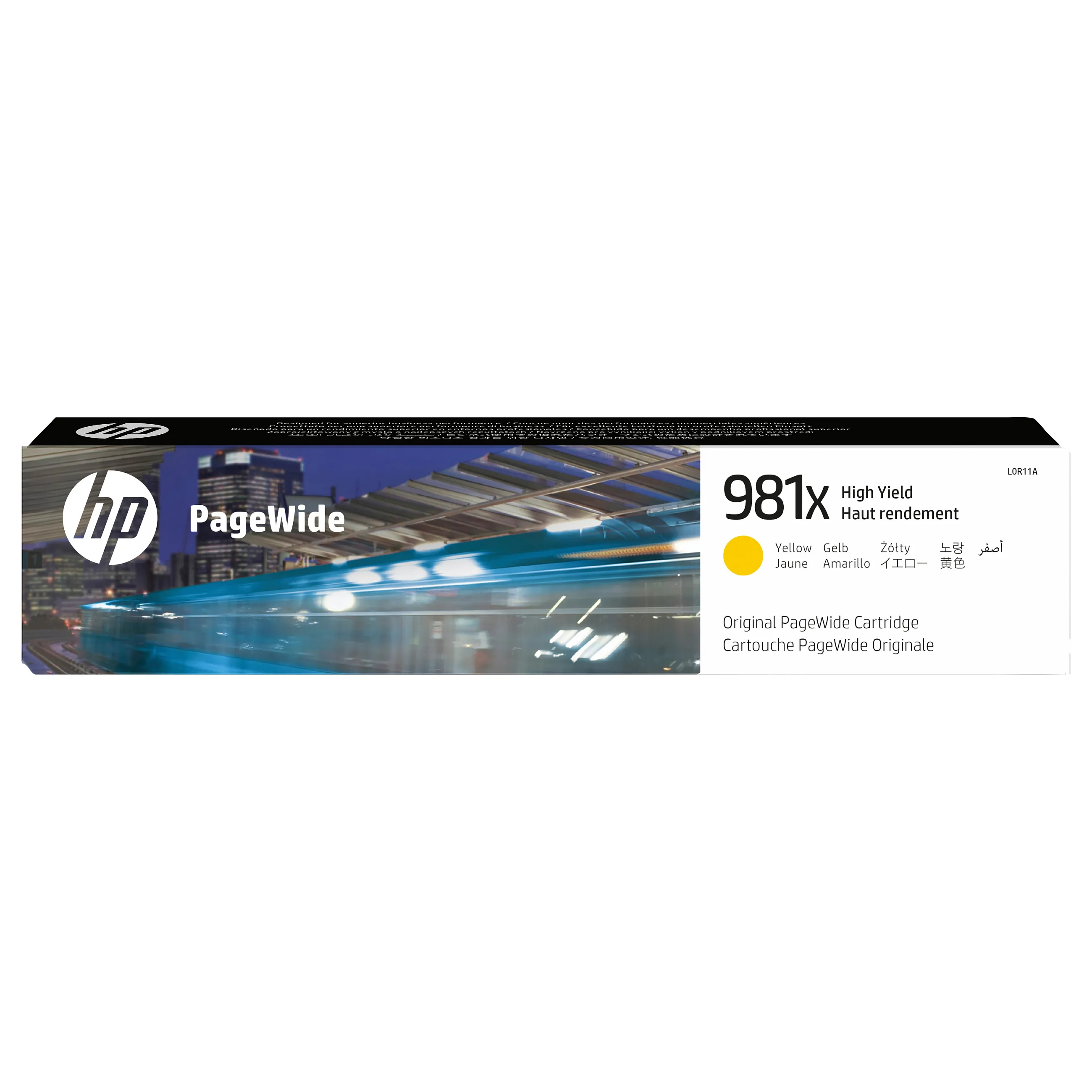 HP 981X High Yield Yellow Original PageWide Cartridge ink cartridge Rašalo kasetė HP 981X High Yield (L0R11A), geltonos spalvos