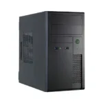 Chieftec XT-01B-350GPB kompiuterio korpusas, šoninis vaizdas su atidarytomis durelėmis