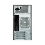 Korpusas Chieftec XT-01B-350GPB, matomas iš šono, atidarytas su vidiniais komponentais