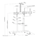 Multimedijos stovas Neomounts PLASMA-M1950E, vaizdas 16