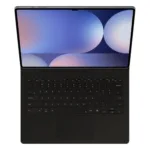Samsung EF-DX925 klaviatūra, juoda, matoma iš šono su touchpad