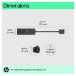 Nešiojamo kompiuterio įkroviklis HP USB 3.0 to Gigabit RJ45 Adapter G2 (4Z7Z7AA), vaizdas 2