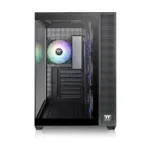 Korpusas Thermaltake View 380 TG ARGB, šoninis vaizdas su įmontuotais ventiliatoriais