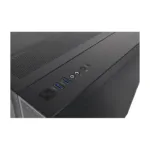 Korpusas Thermaltake View 380 TG ARGB, šoninis vaizdas su įdėtais ventiliatoriais