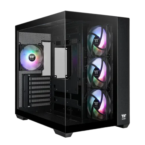Thermaltake View 380 TG ARGB korpusas, juodas, Midi Tower formato