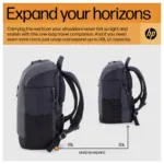 Kuprinė HP Travel 25 Liter 15.6 Iron (6H2D8AA), pilkos spalvos, vaizdas 14