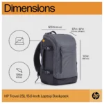 Kuprinė HP Travel 25 Liter 15.6 Iron (6H2D8AA), pilkos spalvos, vaizdas 4