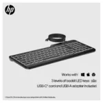 Klaviatūra HP 405 Backlit Wired (7N7C1AA#ABD), vaizdas 3