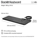 Klaviatūra HP 405 Backlit Wired (7N7C1AA#ABD), vaizdas 4