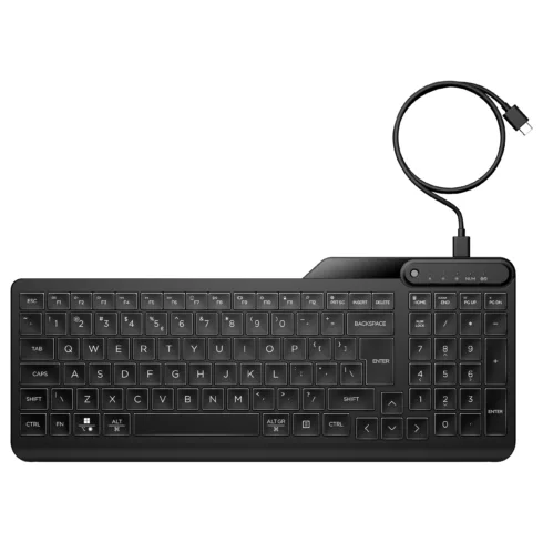 Klaviatūra HP 405 Backlit Wired (7N7C1AA#ABD)