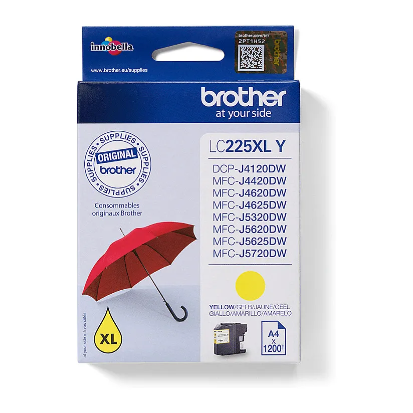 Brother LC225XLY ink cartridge Rašalo kasetė Brother LC225XLY