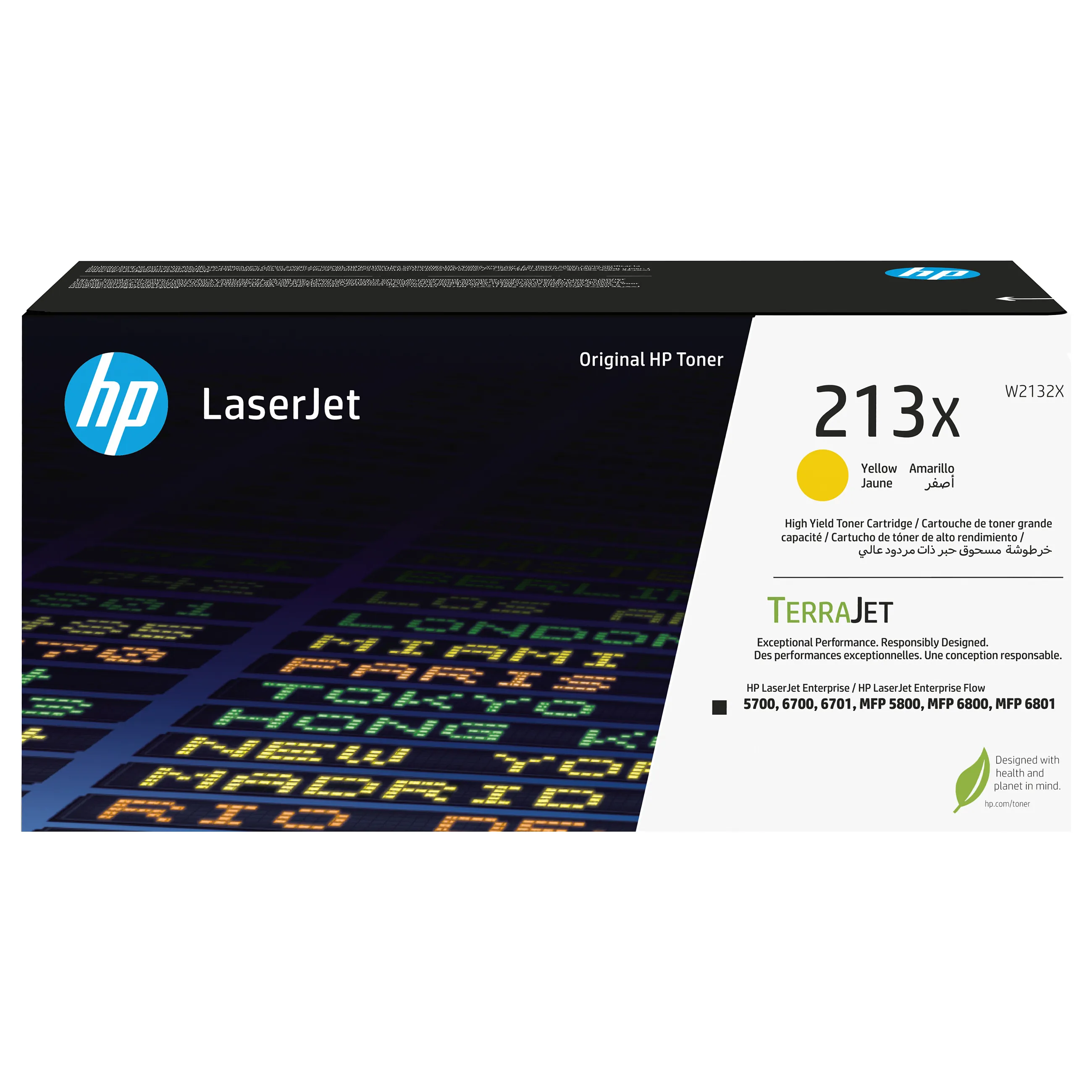 HP 213X Ylw Original LaserJet Toner Crtg toner cartridge Tonerio kasetė HP 213X Ylw (W2132X)