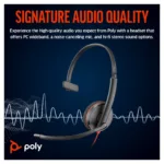 HP Poly Blackwire 3210 Monaural USB-C Headset +USB-C/A Adapter