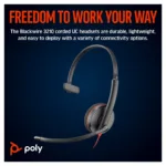 HP Poly Blackwire 3210 Monaural USB-C Headset +USB-C/A Adapter