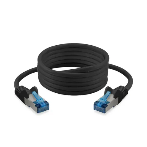 Patchkabel CAT6a RJ45 S/FTP PiMF 1m Schwarz