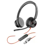 HP Poly Blackwire 8225 Stereo USB-C Headset +USB-C/A Adapter