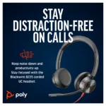 HP Poly Blackwire 8225 Stereo Microsoft Teams Certified USB-C Headset +USB-C/A Adapter