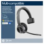 Ausinės HP Poly Voyager 4310 Microsoft Teams Certified Headset +BT700 dongle +Charging Stand (77Y93AA), vaizdas 5
