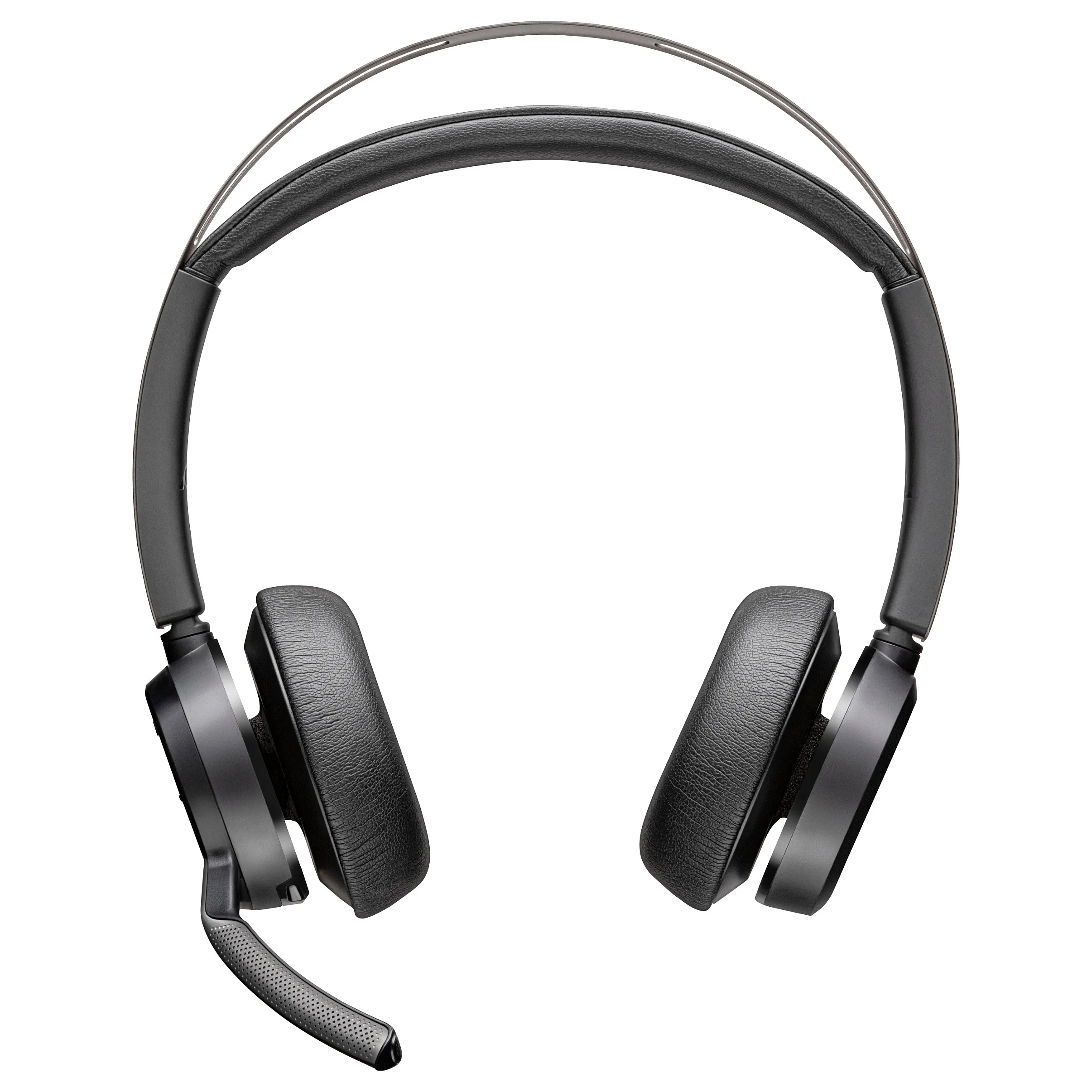 HP Poly Voyager Focus 2 USB-C-C Headset +USB-C/A Adapter +Charging Stand HP Poly Voyager Focus 2 belaidės ausinės su USB-C adapteriu