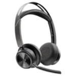 HP Poly Voyager Focus 2 ausinės su USB-C/A adapteriu ir įkrovimo stovu