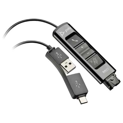 HP Poly DA85 USB to QD Black Adapter TAA