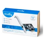 Cudy PE10 tinklo kortelė, matoma iš šono su PCI Express jungtimi